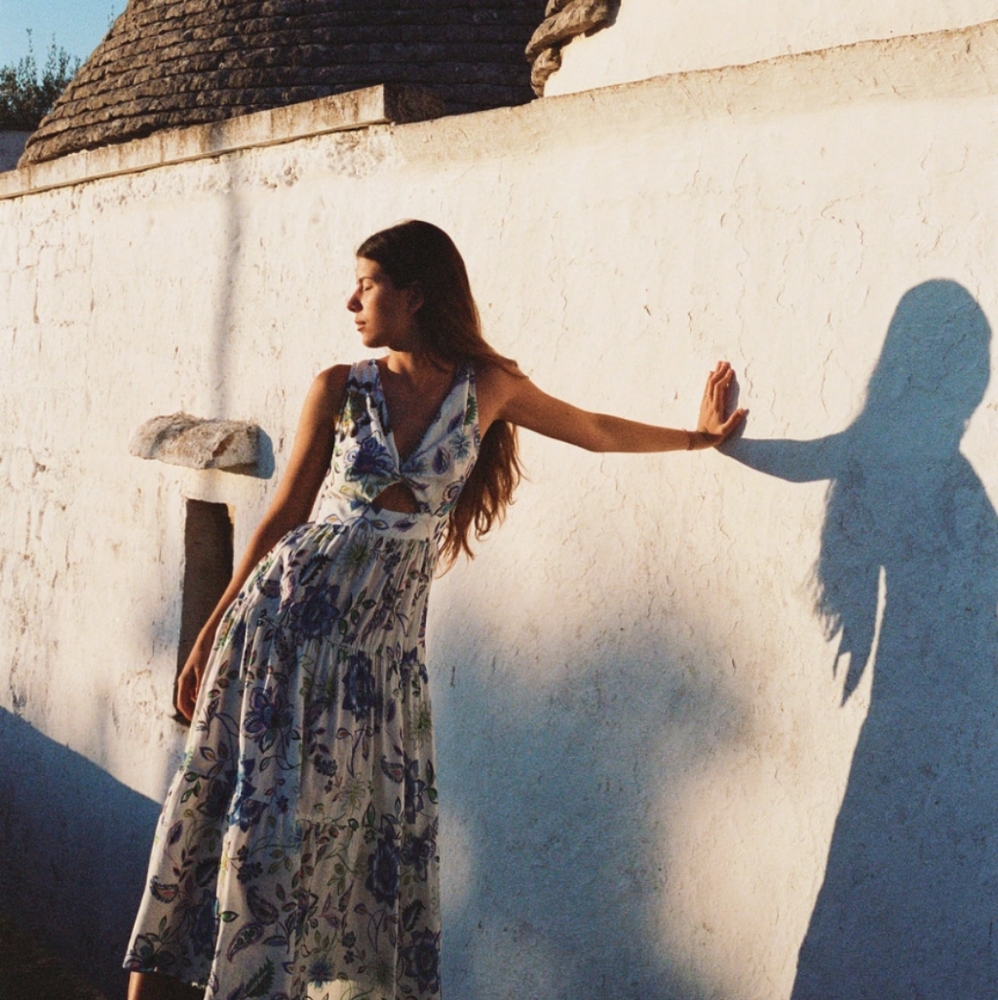 Zara MIDI Print Dress with Knot